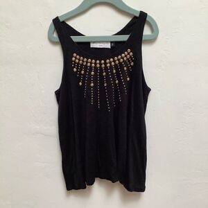 T BAGS TANK TOP GIRLS SIZE 10/12 NWOT BLACK